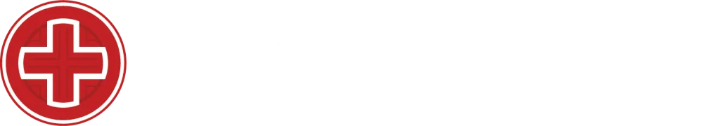 FCSI | A red circular logo with a white cross inside, next to the word "CROSSGEAR" in bold, white, stylized capital letters on a light gray background.